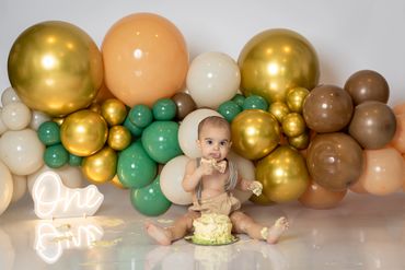 cake smash session in studio , orange county mission viejo