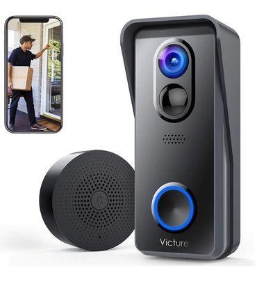 Wireless door bell with remote smart phone viewing