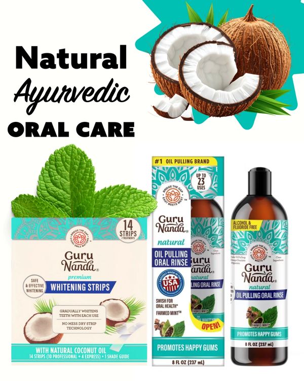 Guru Nanda ayurvedic oral care, including oil pulling rinse