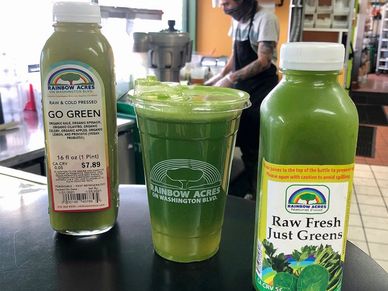 green juices, in glass bottles, or fresh from our juice bar