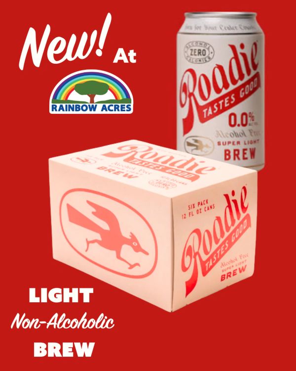 Roadie Light Brew non-alcoholic beer at Rainbow Acres in Culver City