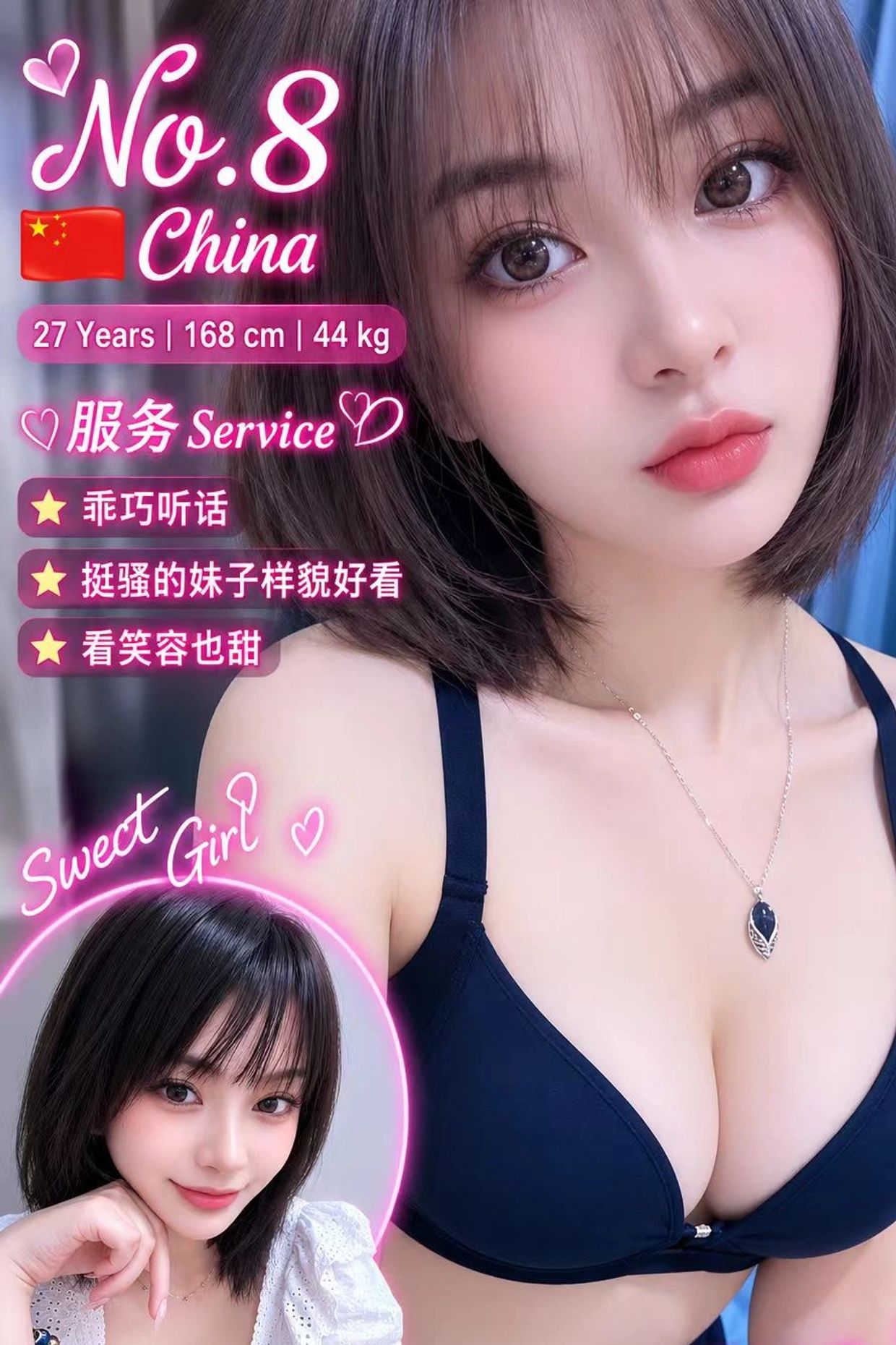 Portrait of a young Chinese woman with styled hair and makeup, showing two different looks.