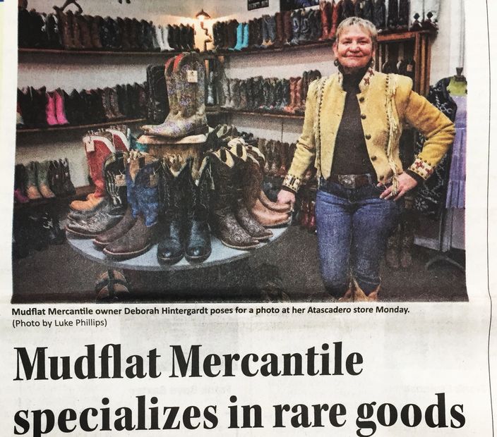 mudflat mercantile, rare goods, deborah Hintergardt, cowboy boots, cowgirl boots, vintage goods