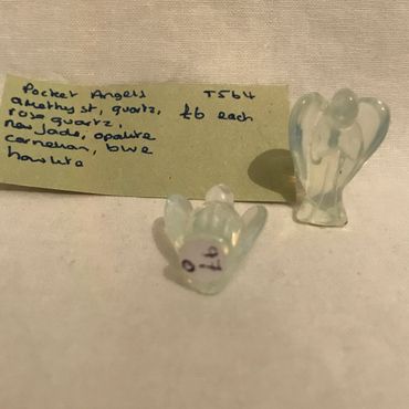 small Opalite crystal pocket angels