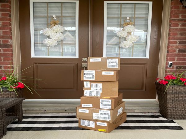 Boxes of Protein Bars and Protein Powders to be delivered to Nurses at Southlake