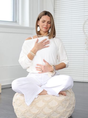 Person practicing yoga meditation relaxation and calm environment