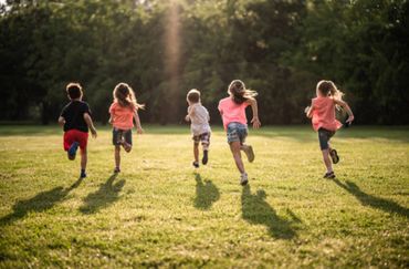 Local kids playing in the Green