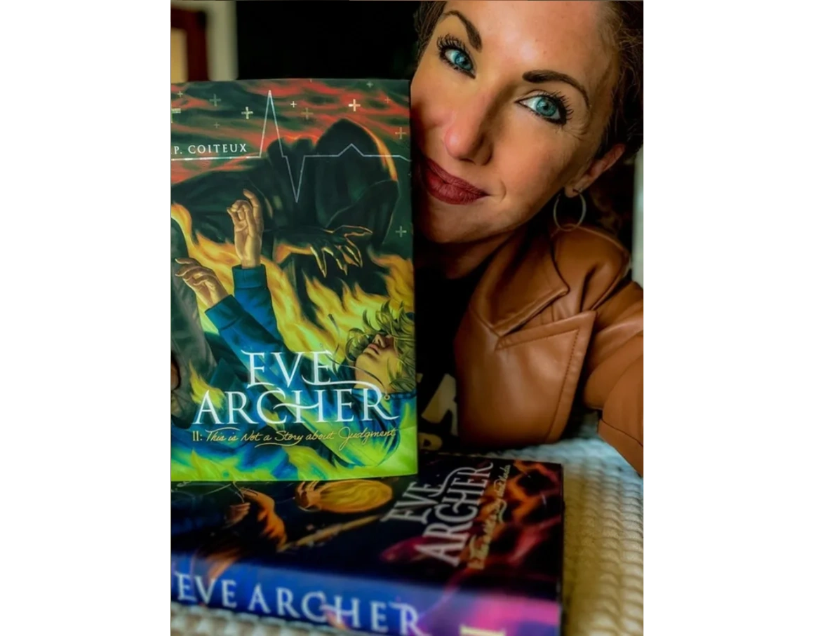 Allison Coiteux Platt with her books