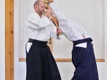 AiShinKai AiShin-ryu Aiki-Jo practice for self-mastery and self-defense.