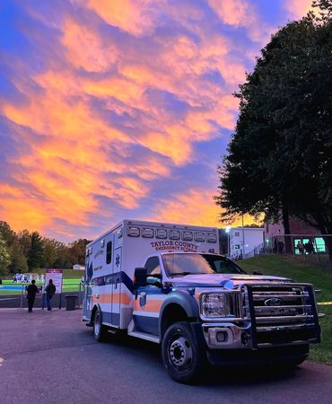 Ambulance 42-Providing medical coverage at Grafton High School Homecoming Football Game.