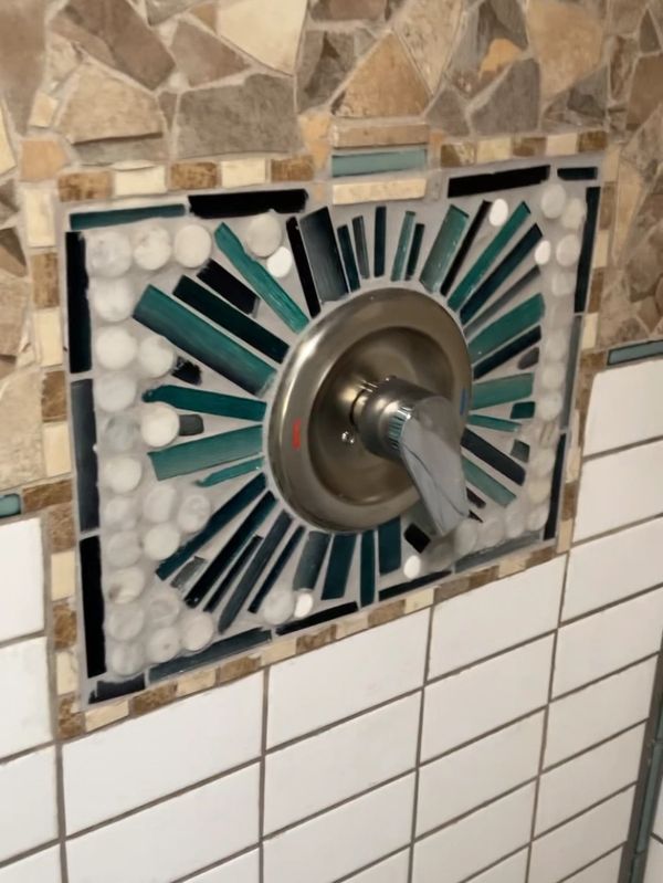 Bathroom shower wall