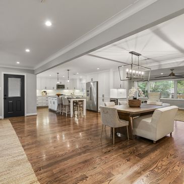 This home was redeveloped to create a generous and welcoming open-concept living space.