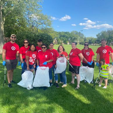 Target Employees posing for a photo during a cleanup campaign