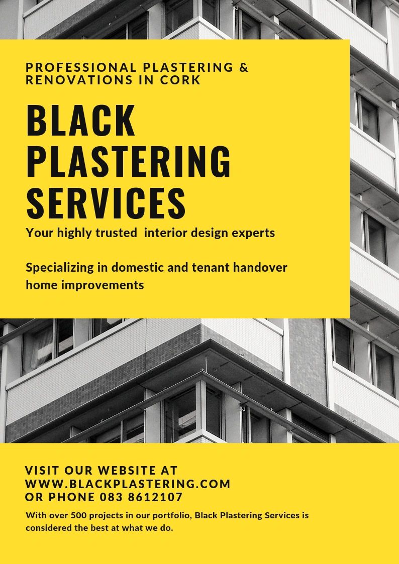 Black Plastering Services Cork City County Plastering