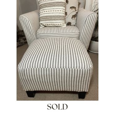 Reupholstered sitting room chair