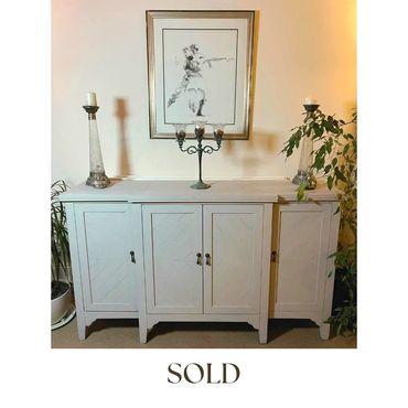 Fully refurbished , hand painted side board