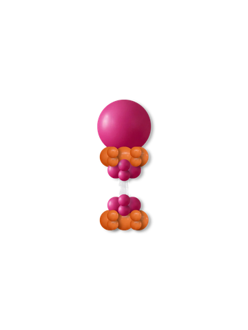 Mini balloon tower centerpiece for guest tables and treat displays.