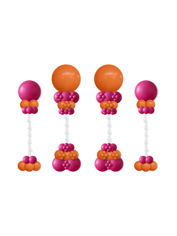 Two deluxe balloon towers and two 6-ft mini towers by The Party Girls Co.