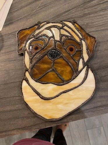 Stained Glass Pug - 8"