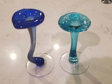 Glass Fusion Drop Bud Vases - 6" height
