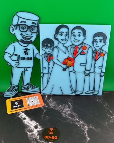 Commemorate any occasion with a 3D-printed portrait!