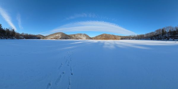 Beautiful winter scenery at North Bend Outfitters