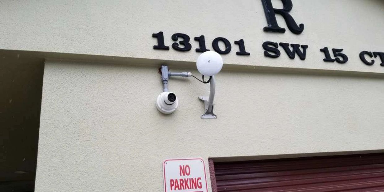 Security Camera in Pembroke Pines entury Village.  Hikvision Camera Turret with night vision.
