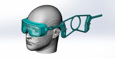 PPE design for thermoplastic goggles