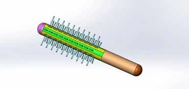 Product design of collapsible round hair brush