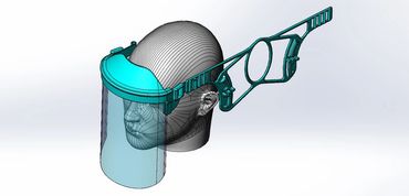 PPE design for plastic visor
