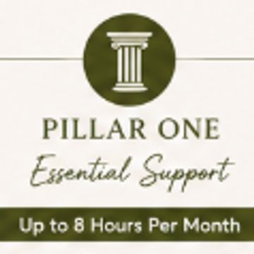 Pillar One Essential Support logo with service hours