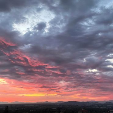 Our sunset around 20.30