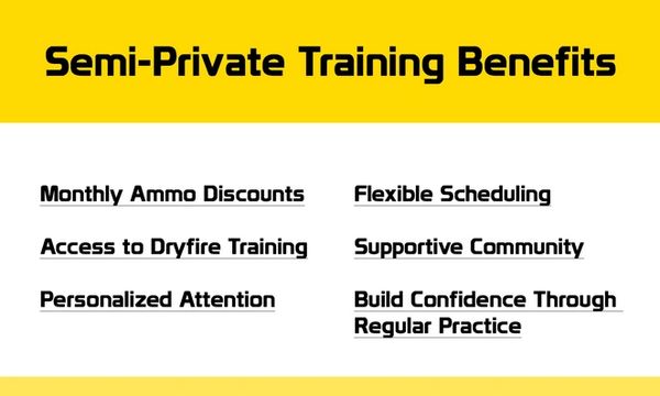 Experts and beginners train at their own pace to become proficient and confident in their firearm.