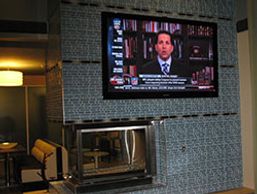 Fireplace TV installation and mounting