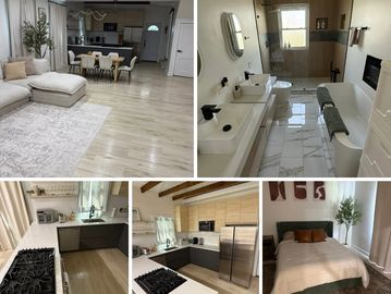 Kitchen, living room, bathroom, bedroom cleaned