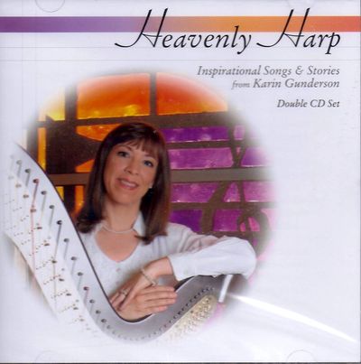Heavenly Harp CD cover with Karin Gunderson pictured.