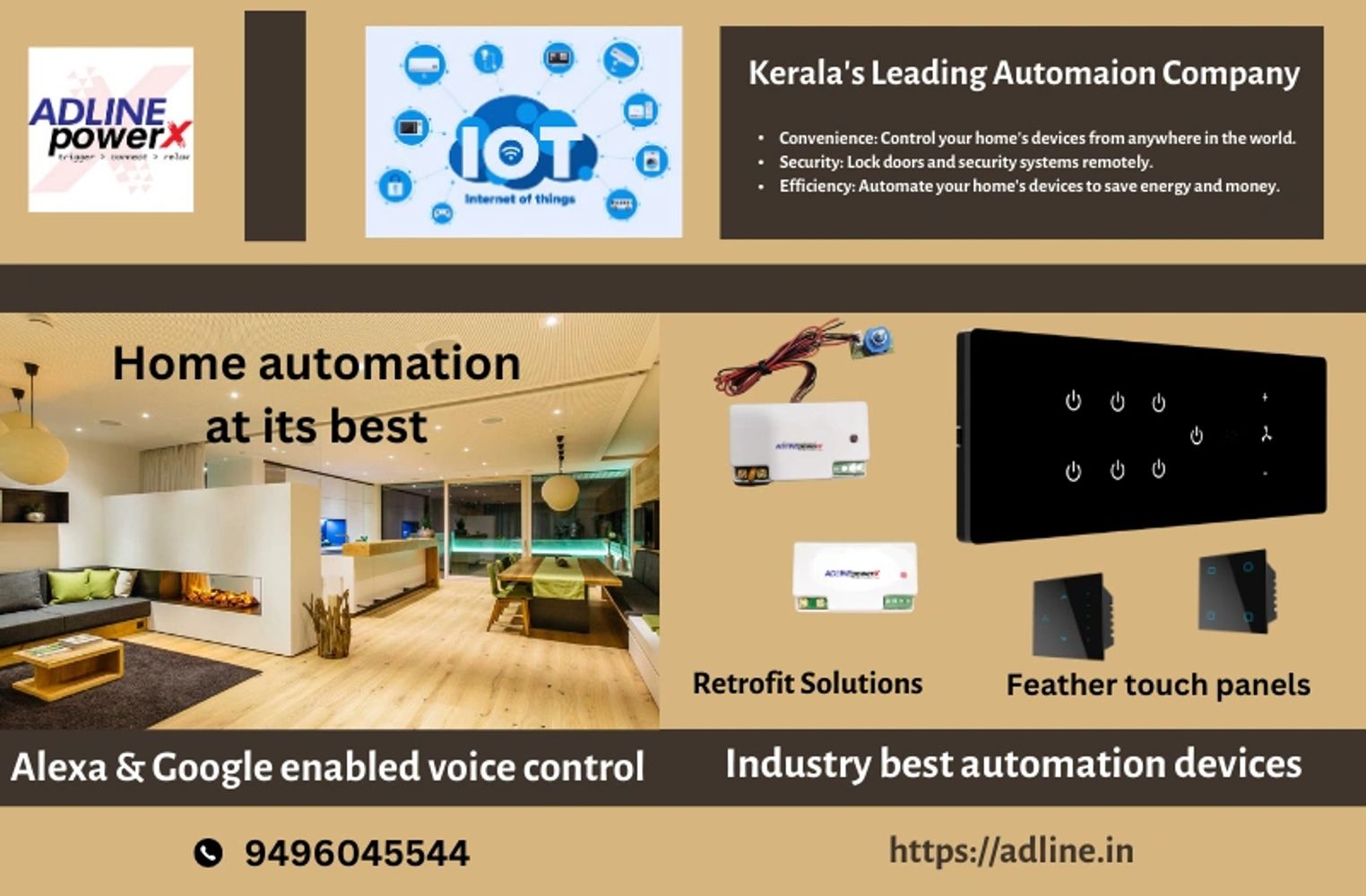 Control your home's devices from anywhere in the world.
Voice enabled automation.
Best solutions.