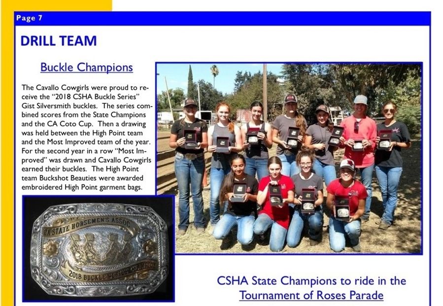 The Cavallo Cowgirls win their first team buckle at the Coto Cup in Woodside, CA!