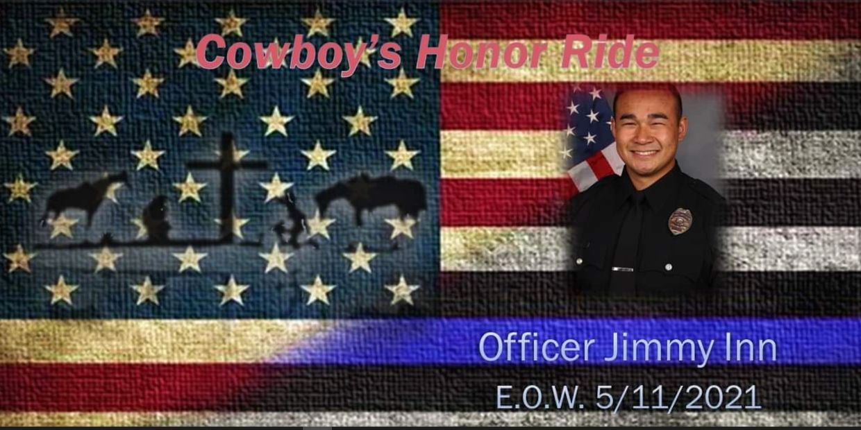 The Cavallo Cowgirls joined many cowboys and cowgirls in the Cowboy Honor Ride for fallen officer Ji