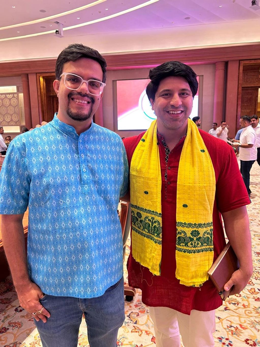 Vaibhav Pande with the BJP Spokesperson, Shehzad Poonawalla