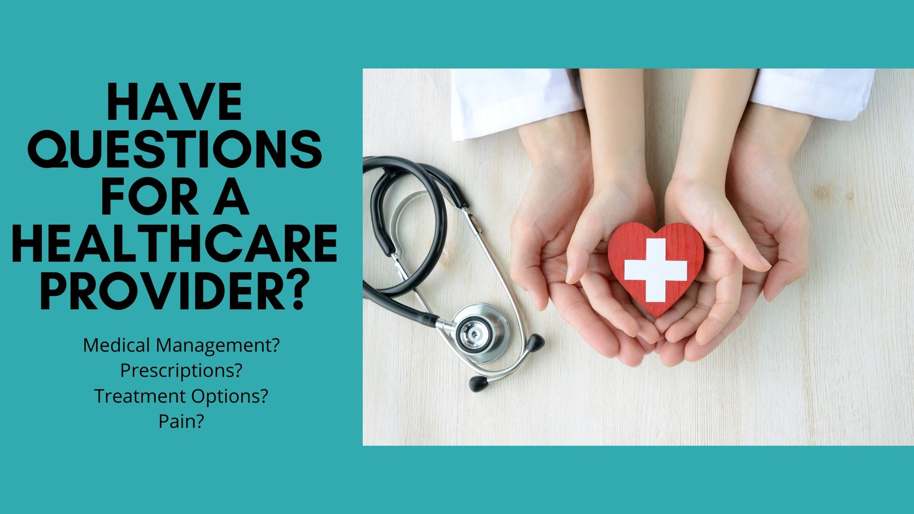Physician hands with child's hands in between with heart and plus sign.