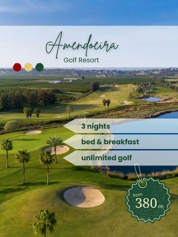 Bespoke golf holidays in Algarve. Amendoeira Golf Resort. 3 nights/bed & breakfast/unlimited golf