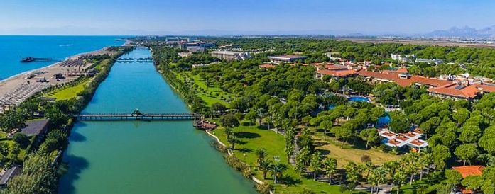 Gloria hotel aerial shot in Belek, Turkey. Golf holiday in turkey.