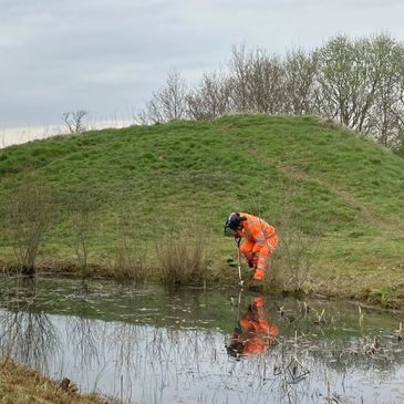 An ECoW overseeing forest thinning and the replanting of ponds in a biodiversity offset area