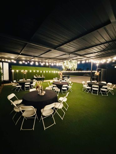 Covered reception area