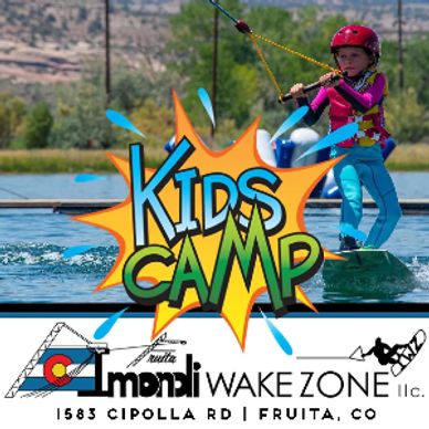 Western Colorado Watersports Kids Camp in Fruita at Imondi Wake Zone.
