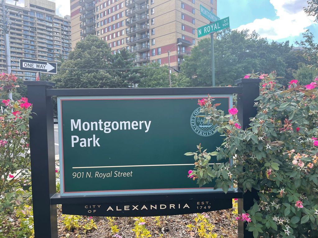 Montgomery Park Name Board Outside 