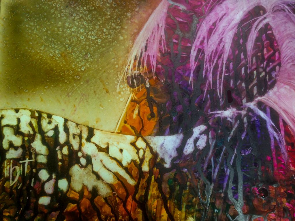 Spotted Pony - Watercolor on clay board