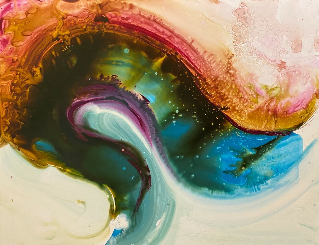 Passages II - Acrylic Inks on Yupo