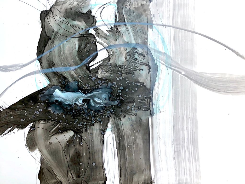 Hidden Elements II - India Ink and Acrylic inks on Yupo.